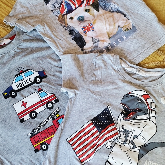 H&M Other - Red, White & Blue Favorite Prints Little Boys Tees